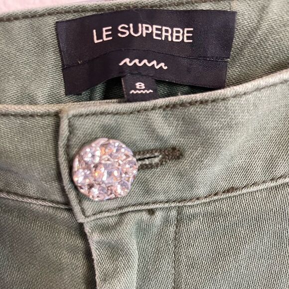 Le Superbe Bond Girl Cargo Pants with crystal button’s. 8 - Picture 6 of 10